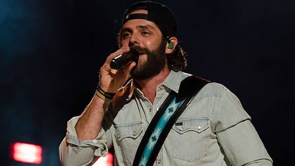 VIDEO: Thomas Rhett hilariously reacts to Russell Dickerson’s son holding hands with his daughter
