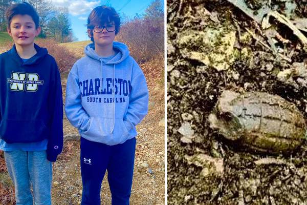 ‘Wicked smaht’: 12-year-old boys credited with finding grenade