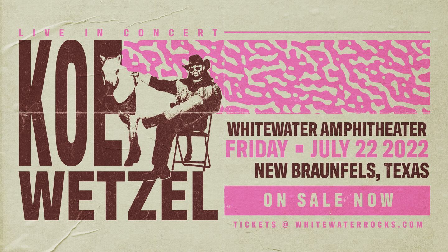 Win Tickets to Koe Wetzel at Whitewater July 22nd