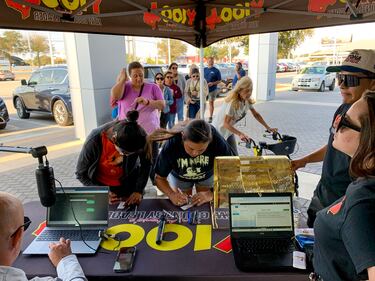 Wednesday, October 16, 2024, Y100 stopped at Gunn Chevrolet to give away tickets to the 2024 Y100 Gamez Law 8 Man Jam, presented by Bud Light! We gave away a bunch of tickets to the show! Come out to all the ticket stops for your chance to win!