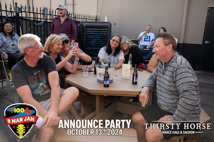 Photos from the Y100 Gamez Law 8 Man Jam presented by Bud Light Announce Party at Thirsty Horse Saloon, on October 13, 2024! We announced all 8 artists coming to this year's 8 Man Jam, and gave away FLOOR SEATS to 8 lucky people!