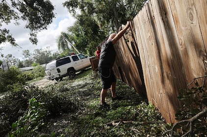 Damage left behind after Hurricane Milton