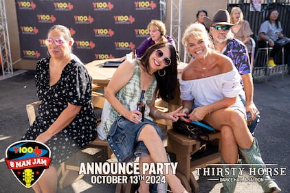 Photos from the Y100 Gamez Law 8 Man Jam presented by Bud Light Announce Party at Thirsty Horse Saloon, on October 13, 2024! We announced all 8 artists coming to this year's 8 Man Jam, and gave away FLOOR SEATS to 8 lucky people!