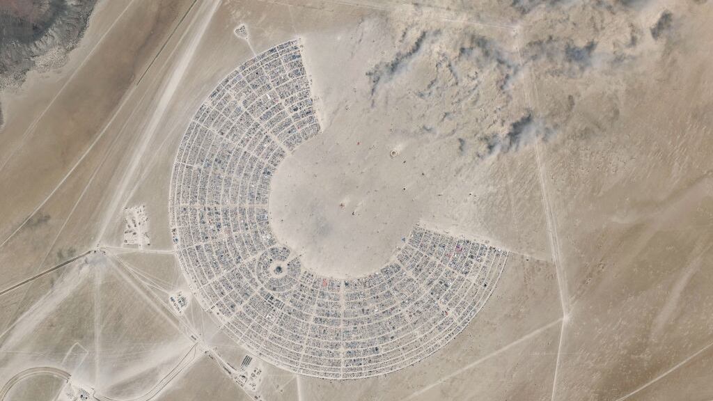 Burning Man 2023 satellite image