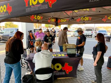 Wednesday, October 16, 2024, Y100 stopped at Gunn Chevrolet to give away tickets to the 2024 Y100 Gamez Law 8 Man Jam, presented by Bud Light! We gave away a bunch of tickets to the show! Come out to all the ticket stops for your chance to win!