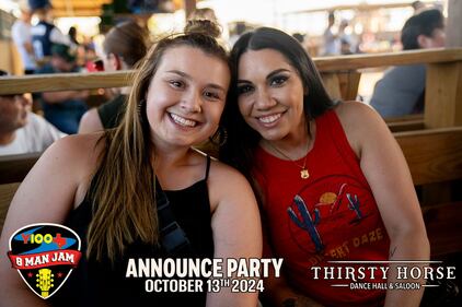 Photos from the Y100 Gamez Law 8 Man Jam presented by Bud Light Announce Party at Thirsty Horse Saloon, on October 13, 2024! We announced all 8 artists coming to this year's 8 Man Jam, and gave away FLOOR SEATS to 8 lucky people!