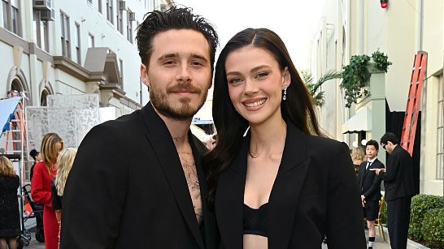 Brooklyn and Nicola Beckham